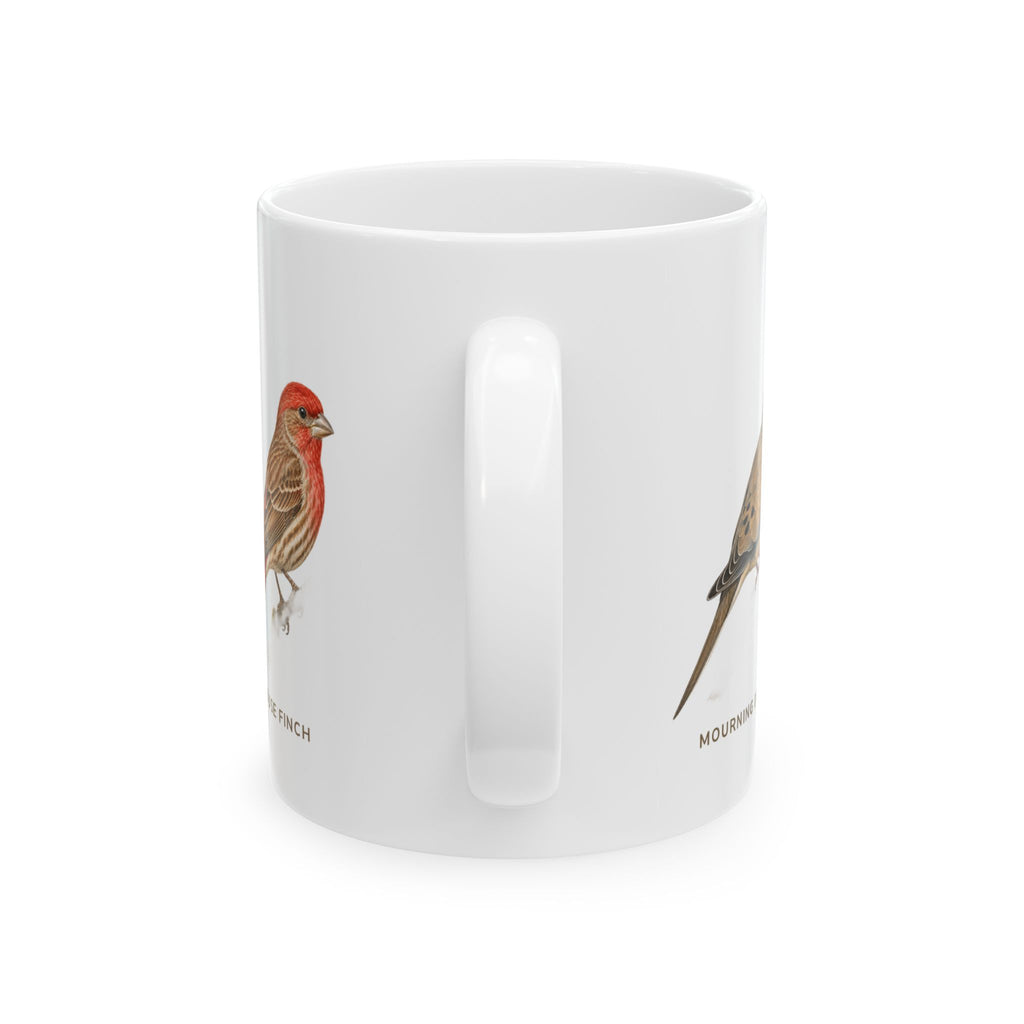 Backyard Birds of New Jersey mug, handle view