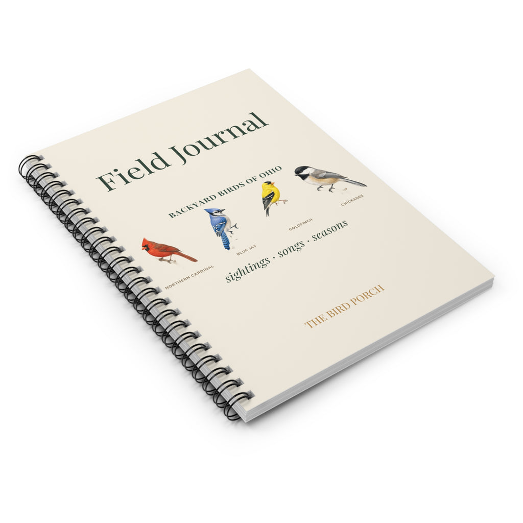 Field Journal Spiral Notebook – Backyard Birds of Ohio