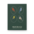 Personalized Bird Life List Journal – Hardcover Birdwatching Notebook with Cardinal, Blue Jay, Goldfinch & Chickadee