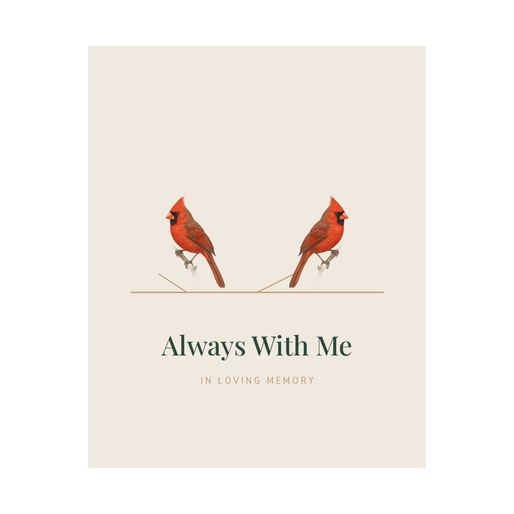 Always With Me memorial cardinal art print, alternate view