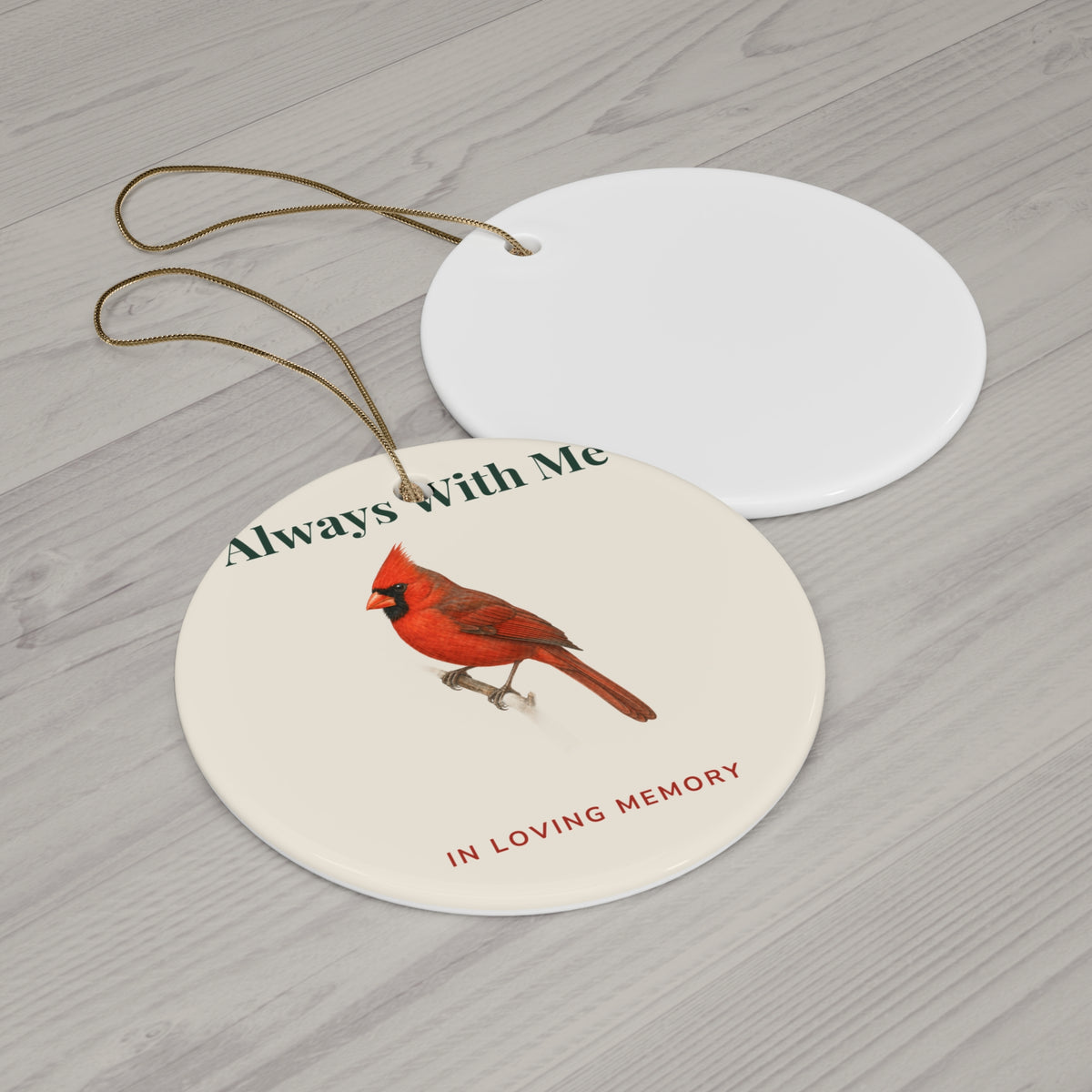 Always With Me Cardinal Ornament – In Loving Memory Christmas Ornament, Memorial Sympathy Gift