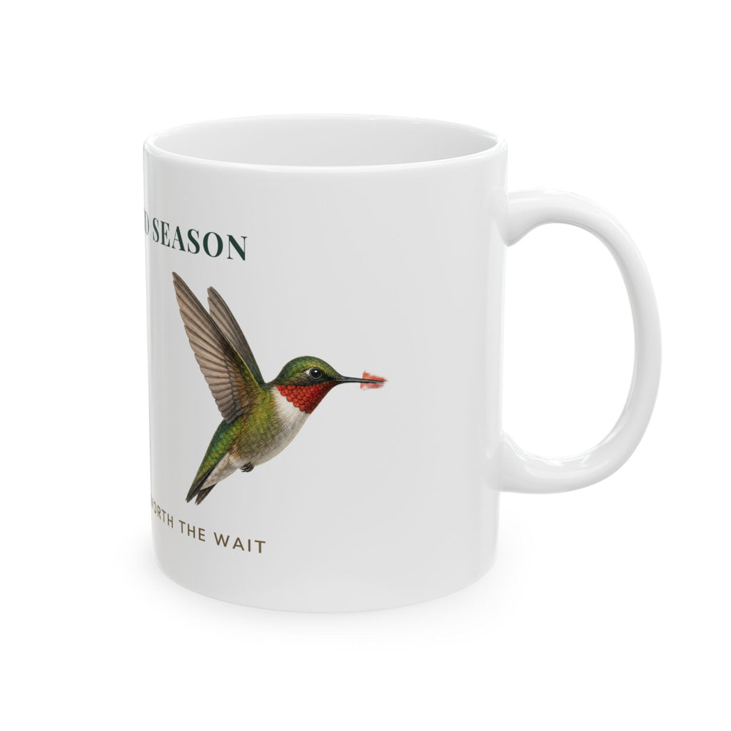 Hummingbird Season Ceramic Mug – Floral Bird Coffee Cup (11oz/15oz)