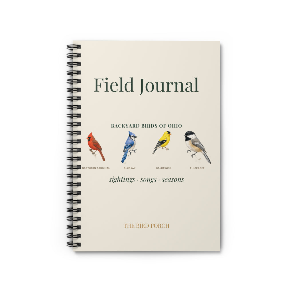 Field Journal Spiral Notebook – Backyard Birds of Ohio