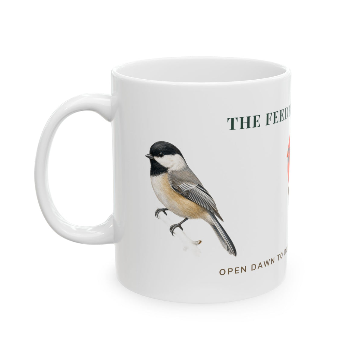 The Feeder Watch Cafe bird mug, alternate view
