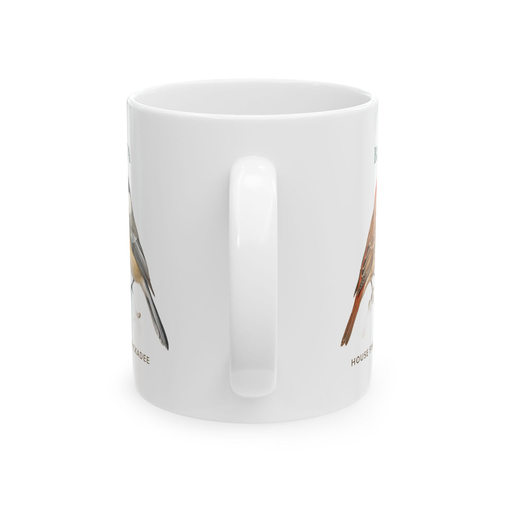 Backyard Birds of South Dakota mug, handle view