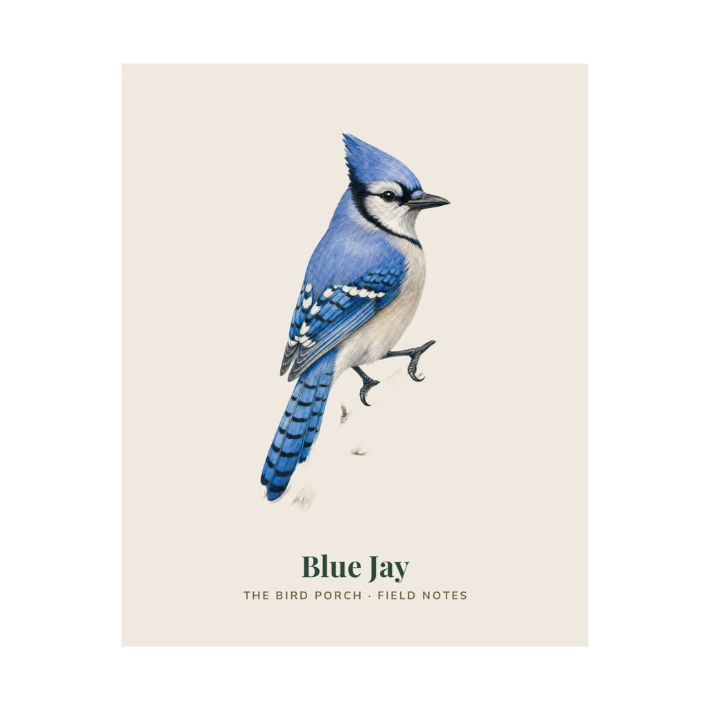 Blue Jay field notes art print, alternate view