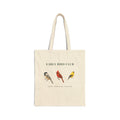 Early Bird Club Cotton Tote Bag — Vintage Bird Illustration Eco Shopper