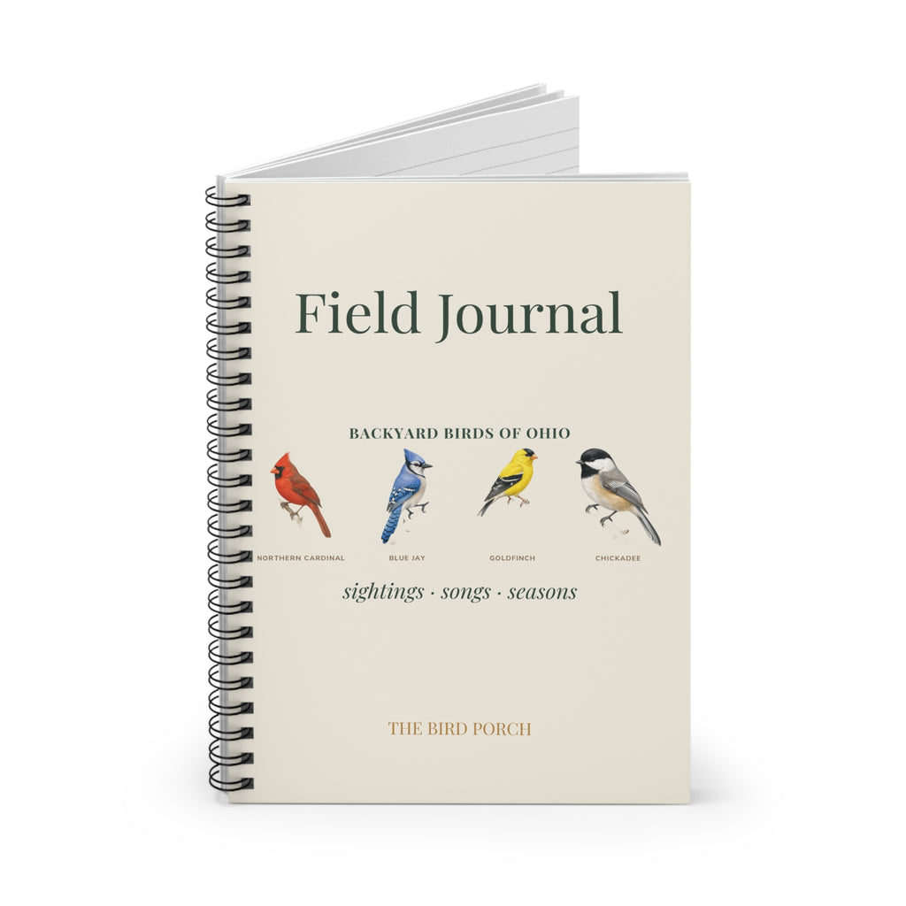 Field Journal Spiral Notebook – Backyard Birds of Ohio
