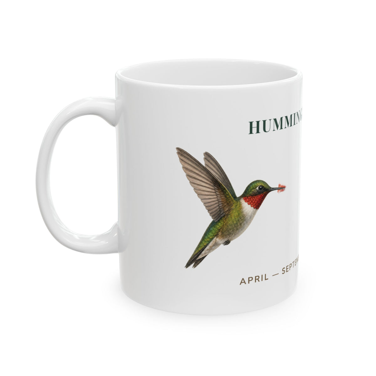 Hummingbird Season Ceramic Mug – Floral Bird Coffee Cup (11oz/15oz)