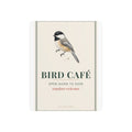 Bird Café Metal Sign – Open Dawn to Dusk Chickadee Porch Sign, Bird Feeder Garden Decor