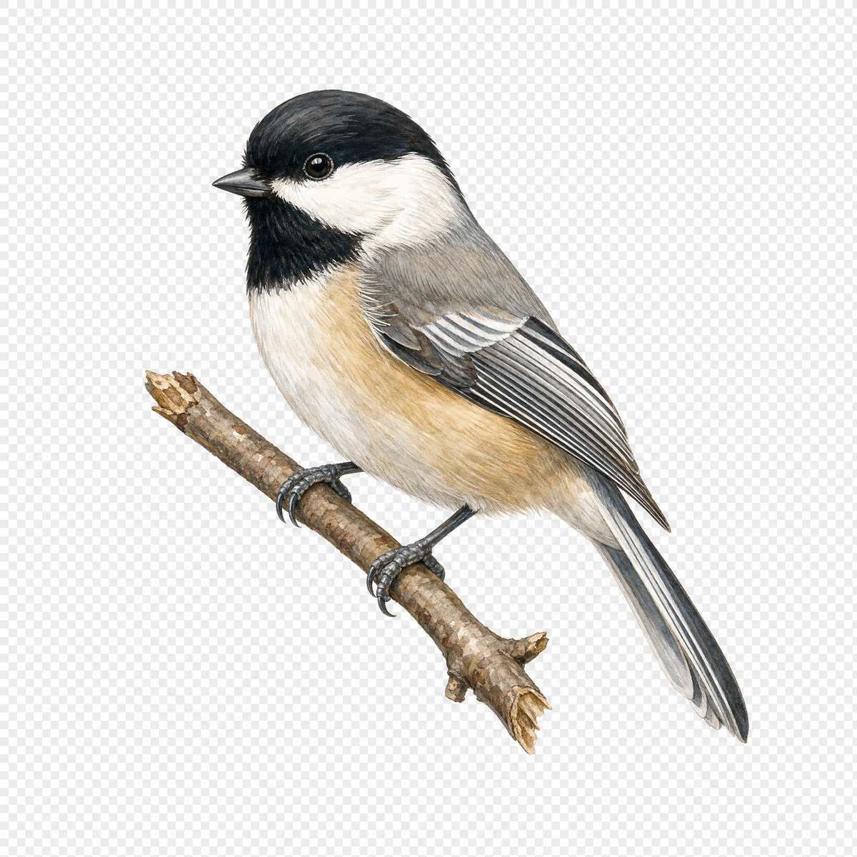 Black-capped Chickadee illustration