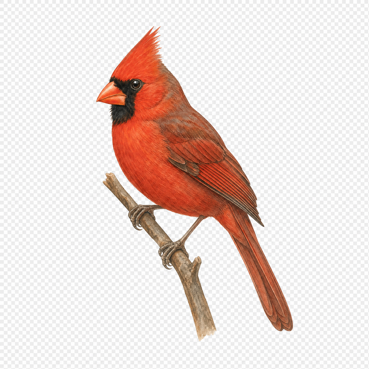 Northern Cardinal illustration by The Bird Porch