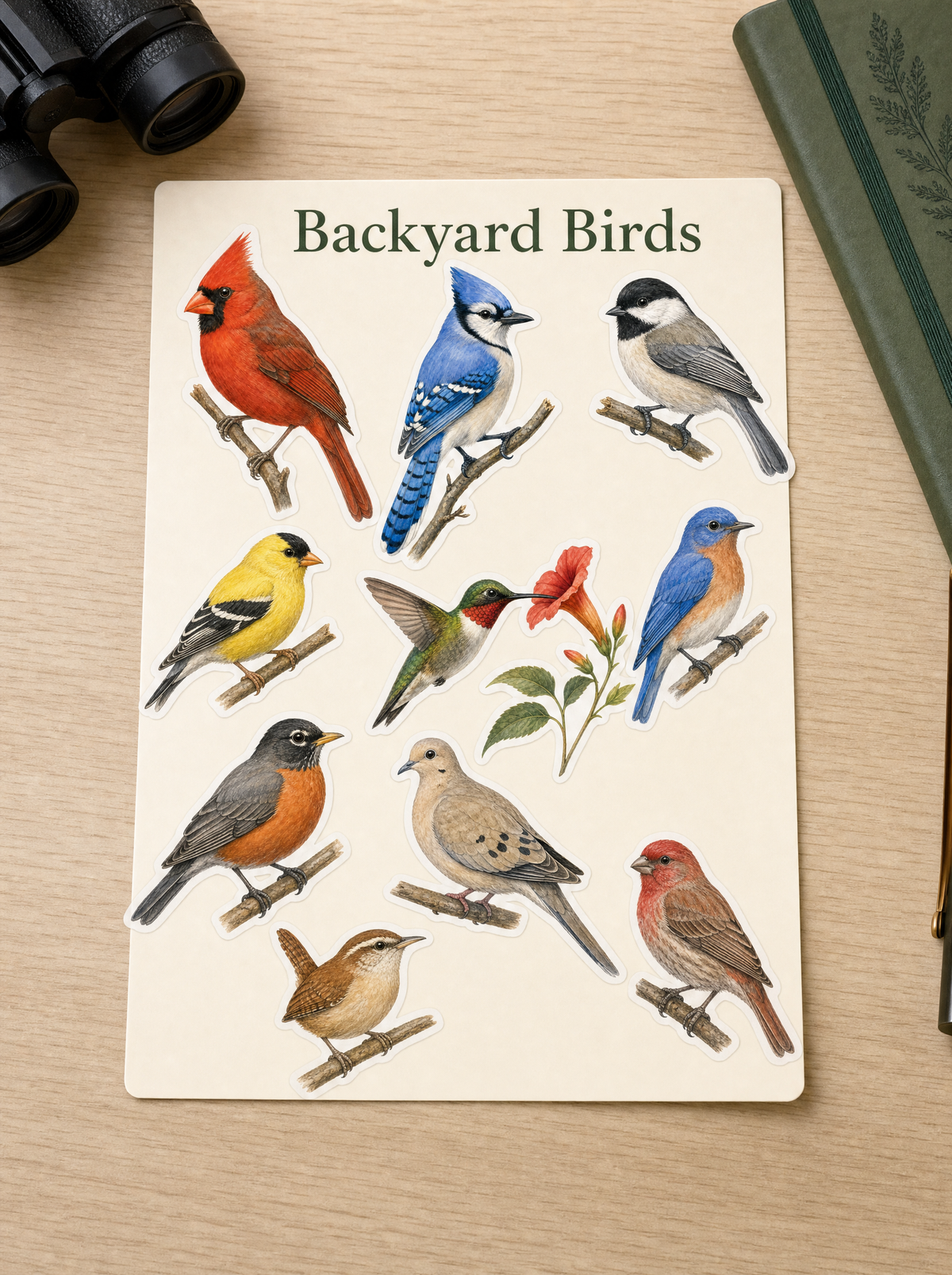 Backyard Birds Sticker Sheet – The Bird Porch