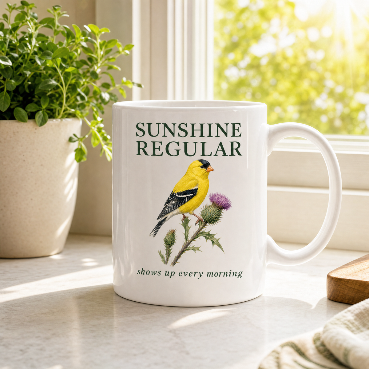 Sunshine Regular Goldfinch Mug 11 oz – The Bird Porch